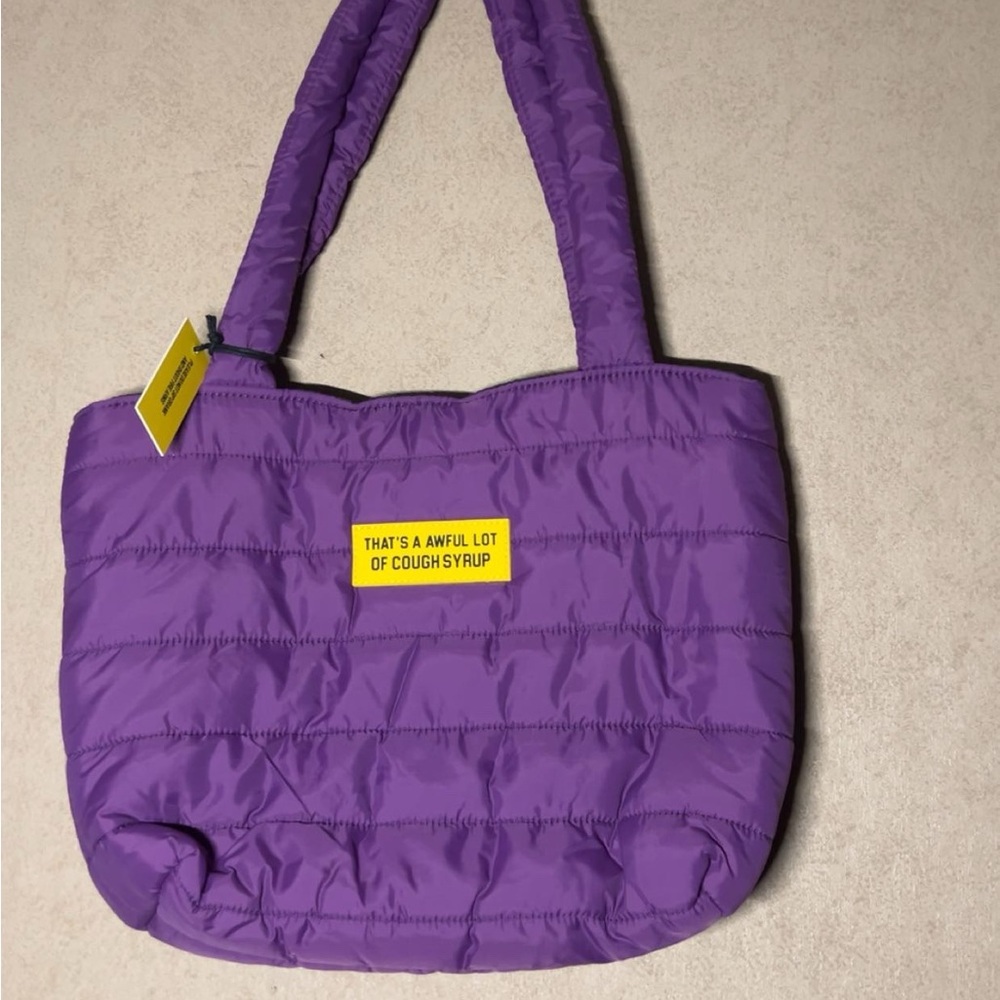 awful lot of cough syrup tote